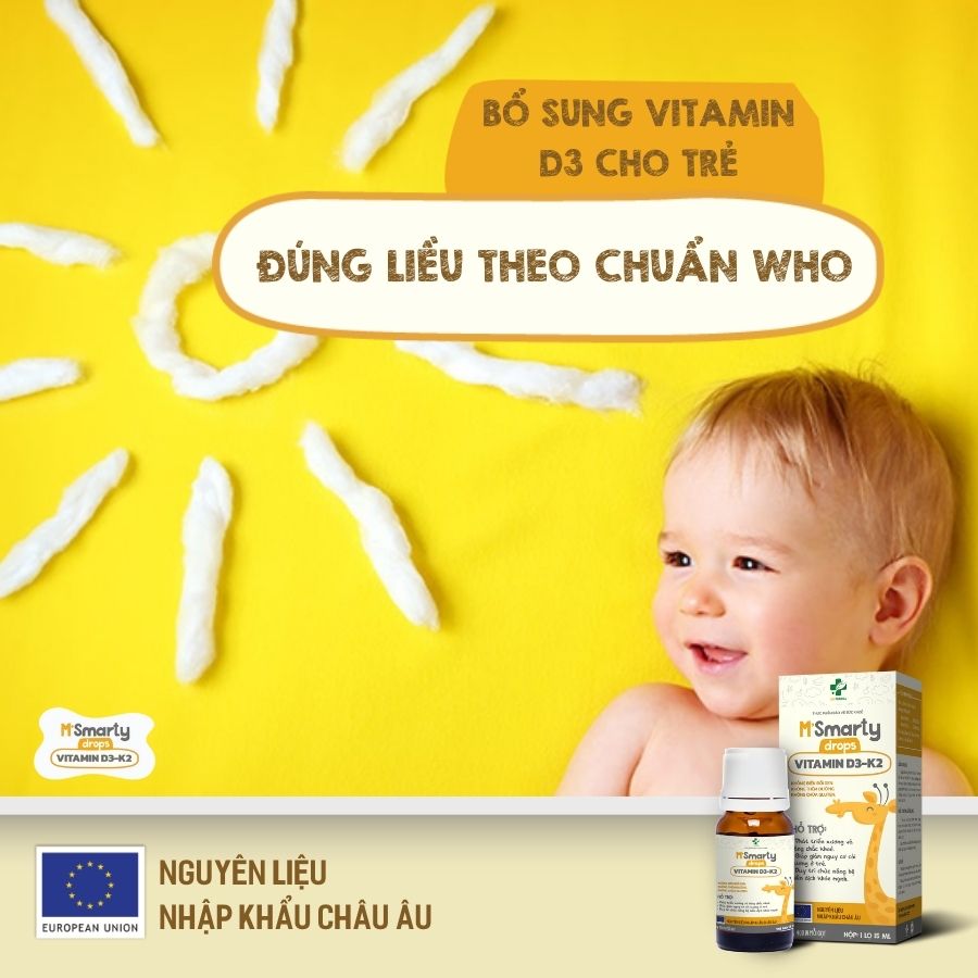 Bổ sung vitamin D3 cho trẻ đúng liều theo chuẩn WHO