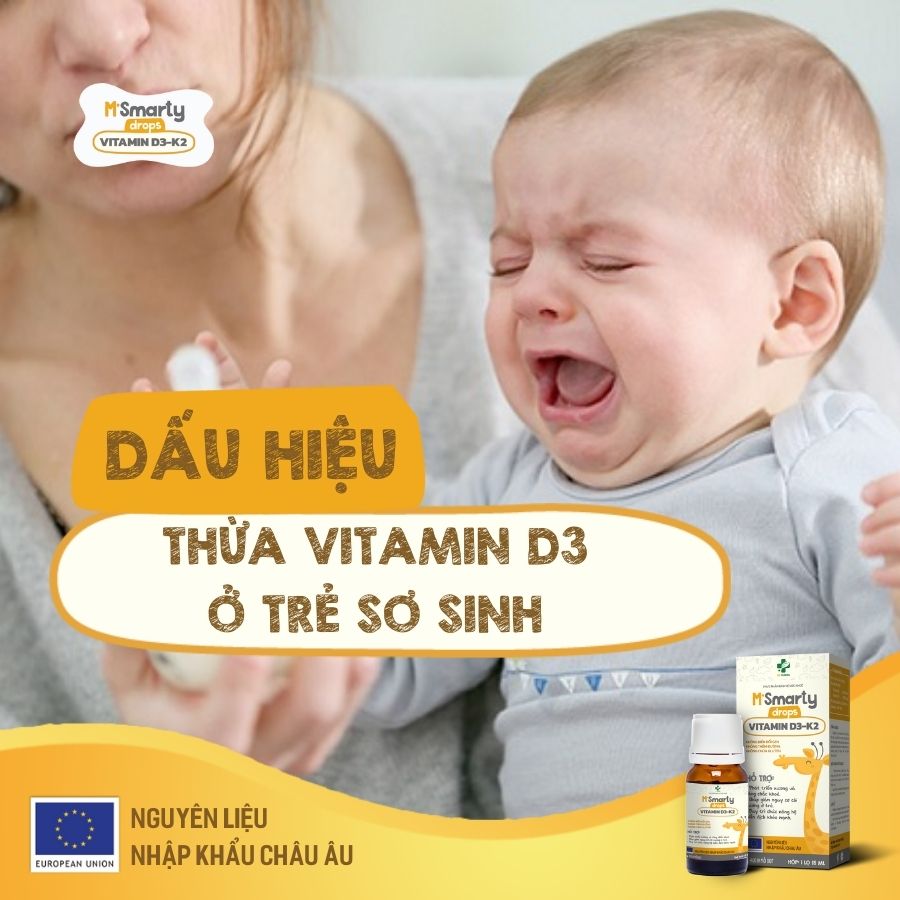 Dấu hiệu thừa vitamin D3 ở trẻ sơ sinh bố mẹ cần biết